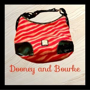 Dooney & Bourke Red and Black Hobo Bag